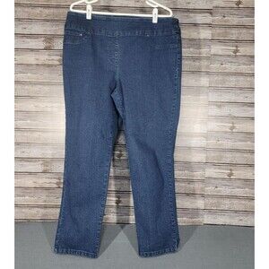 Ruby Rd. Pull On Jeans - Petite Womens Size 16P - Blue - High Rise - Med Wash